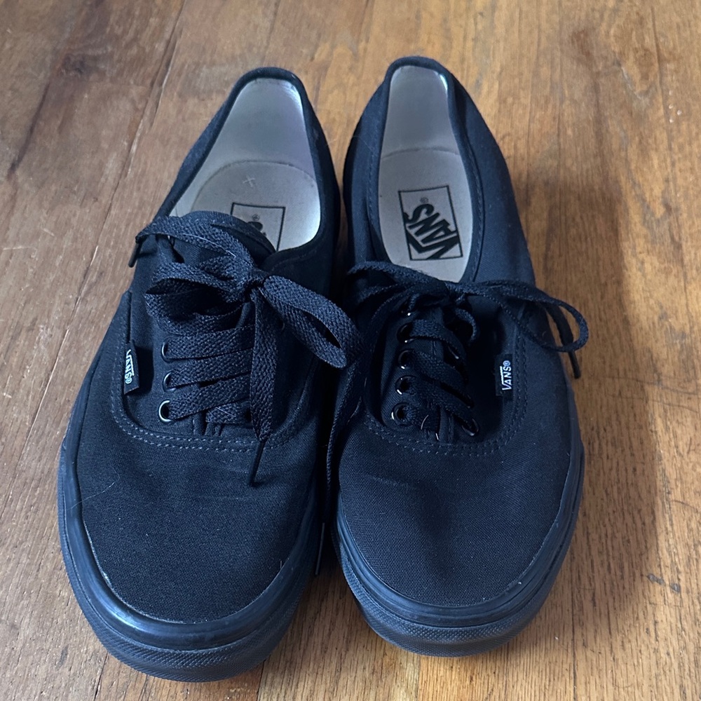 Vans Black Low-Top Canvas Sneakers